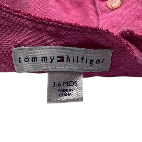 Tommy Hilfiger Baby Girl Pink Dress 3-6M Floral Embroidery Sleeveless Cotton - Picture 3 of 10